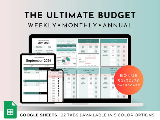 ULTIMATE BUDGET TRACKER - MANAGE INCOME/SAVINGS